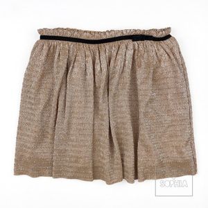 Kate Spade New York Girls Metallic Gold Knit Skirt